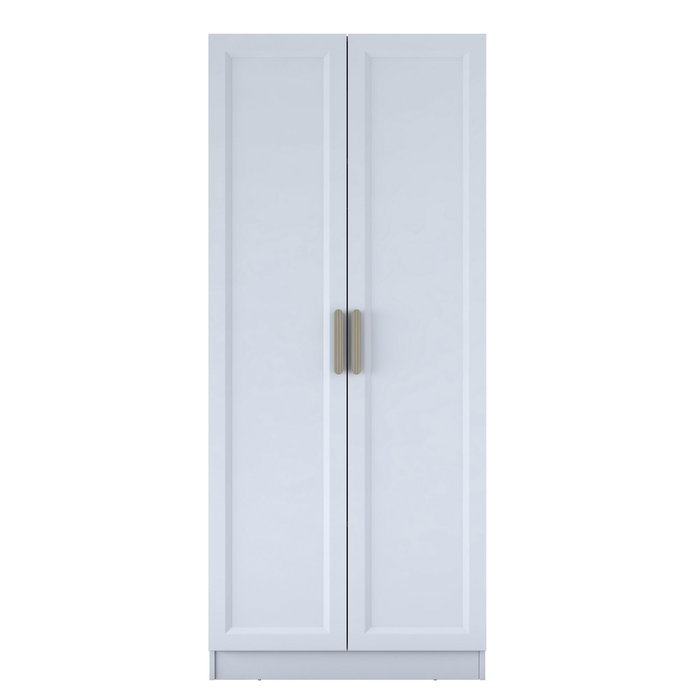 Hanah Home Armario Blanco con Estanterías Hanah Home Armario Blanco con Estanterías